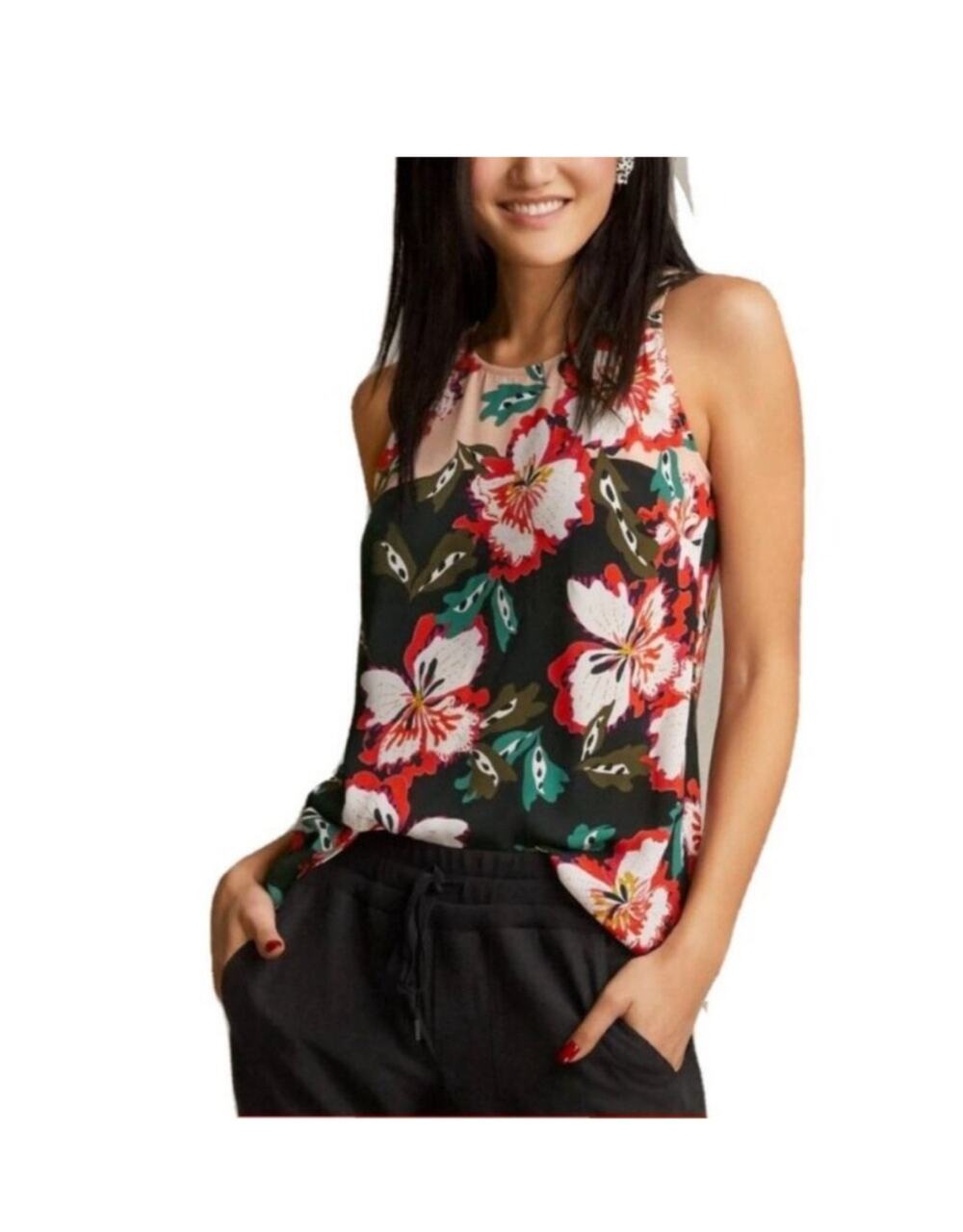 Cabi 5542 hibiscus sleeveless top size M